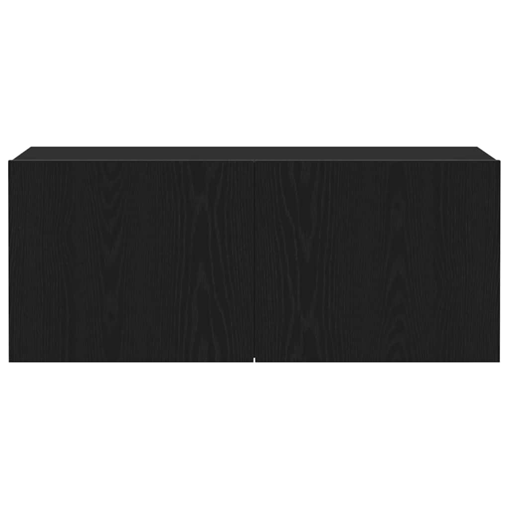 TV Cabinet Set Black Oak 100 x 30 x 41 cm Engineered Wood