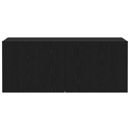 TV Cabinet Set Black Oak 100 x 30 x 41 cm Engineered Wood