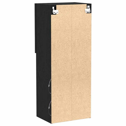 TV Cabinet Set Black Oak 40.5 x 30 x 102 cm Engineered Wood