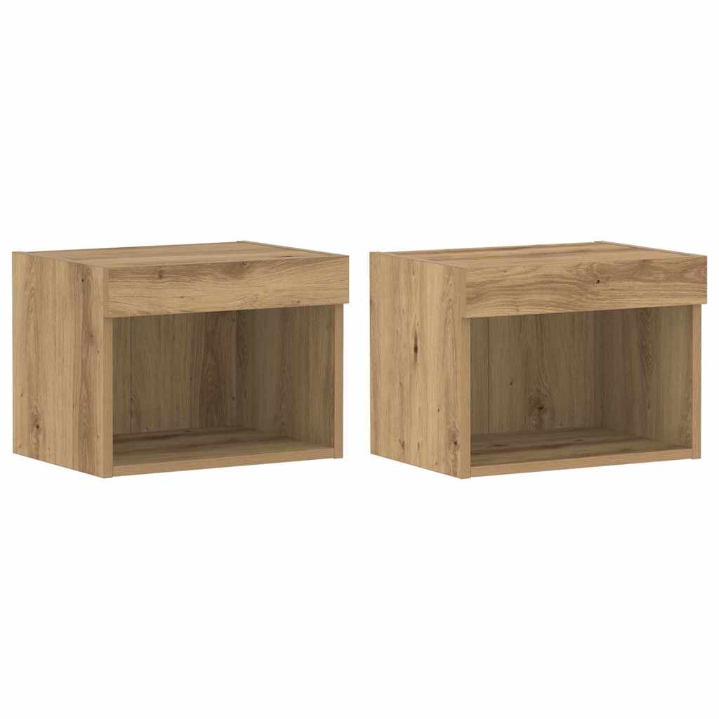 TV Cabinet Set Wall-mounted 2 pcs Artisan Oak 40 x 30 x 30 cm
