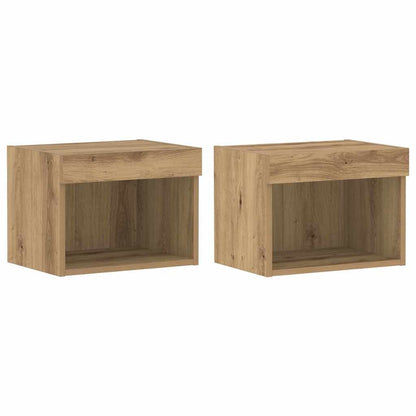 TV Cabinet Set Wall-mounted 2 pcs Artisan Oak 40 x 30 x 30 cm