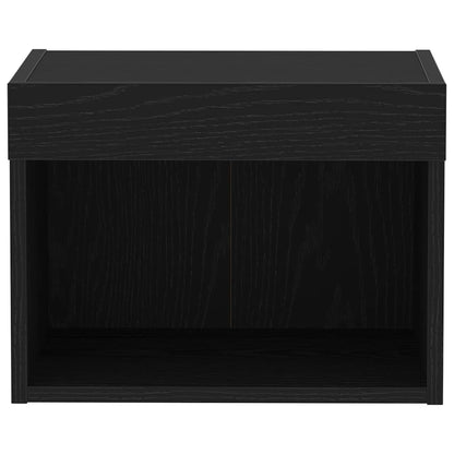 TV Cabinet Set 2 pcs Black Oak 40 x 30 x 30 cm Engineered Wood