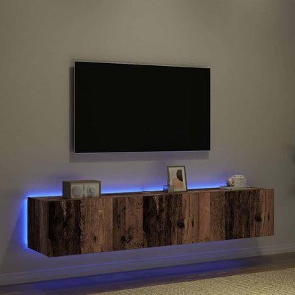 TV Wall Cabinet 2 pcs Old Wood 80 x 35 x 31 cm Engineered Wood