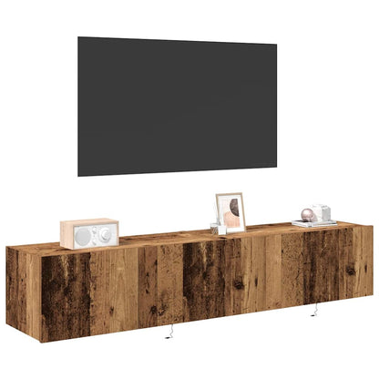 TV Wall Cabinet 2 pcs Old Wood 80 x 35 x 31 cm Engineered Wood
