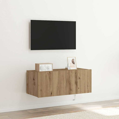 TV Wall Cabinet Artisan Oak 80 x 35 x 31 cm Engineered Wood