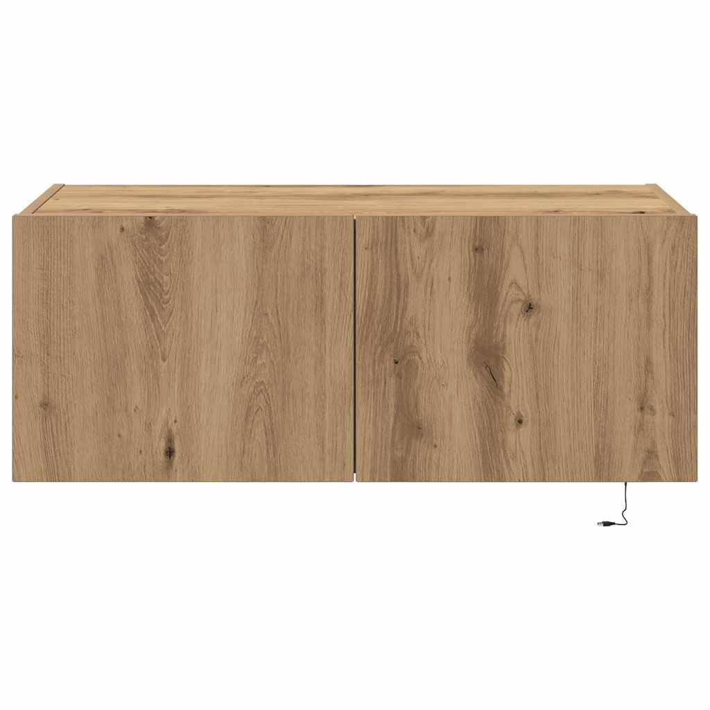 TV Wall Cabinet Artisan Oak 80 x 35 x 31 cm Engineered Wood