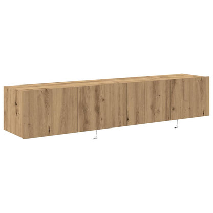 TV Wall Cabinet Wall-mounted 2 pcs Artisan Oak 80 x 35 x 31 cm