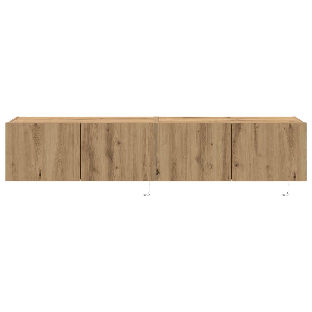 TV Wall Cabinet Wall-mounted 2 pcs Artisan Oak 80 x 35 x 31 cm
