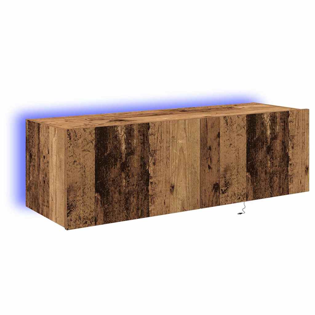 TV Wall Cabinet 2 pcs Old Wood 100 x 35 x 31 cm Engineered Wood