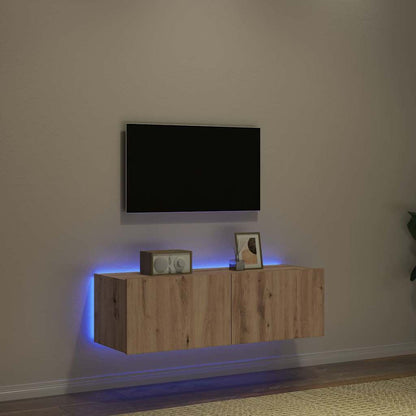 TV Wall Cabinet Artisan Oak 100 x 35 x 31 cm Engineered Wood