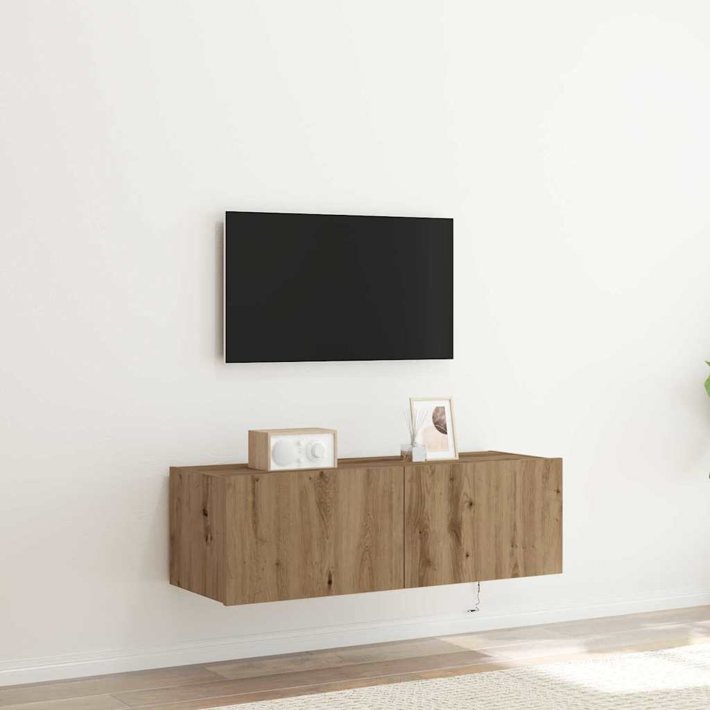 TV Wall Cabinet Artisan Oak 100 x 35 x 31 cm Engineered Wood