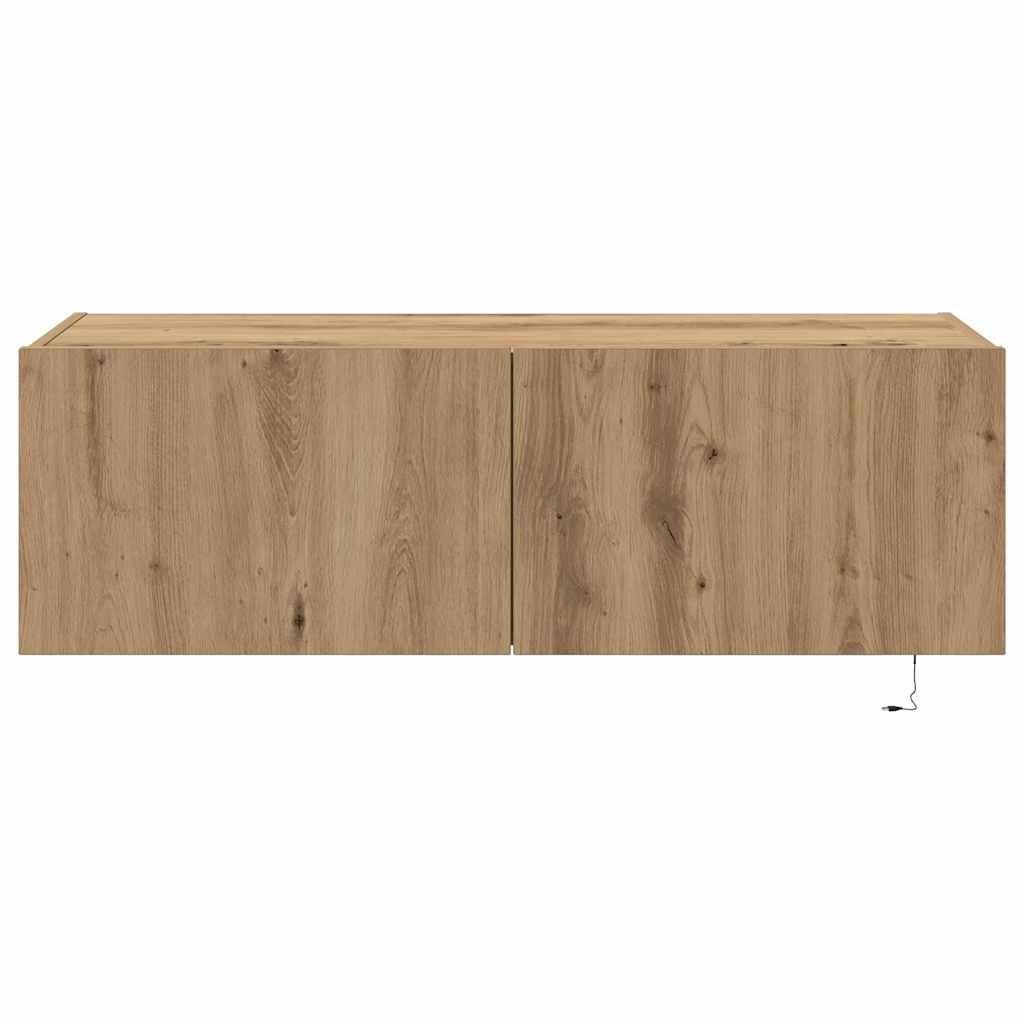 TV Wall Cabinet Artisan Oak 100 x 35 x 31 cm Engineered Wood