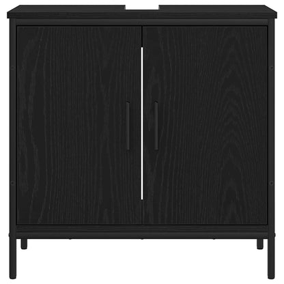 Bathroom Sink Cabinet Black Oak 60 x 30 x 60 cm Engineered Wood