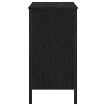 Bathroom Sink Cabinet Black Oak 60 x 30 x 60 cm Engineered Wood