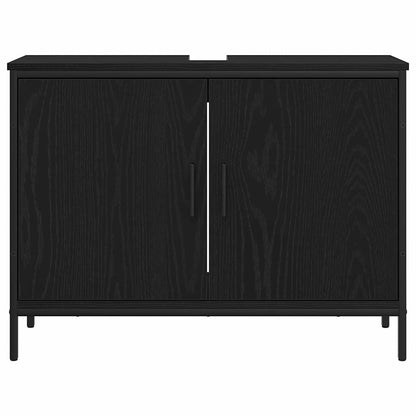 Bathroom Sink Cabinet Black Oak 80 x 30 x 60 cm Engineered Wood