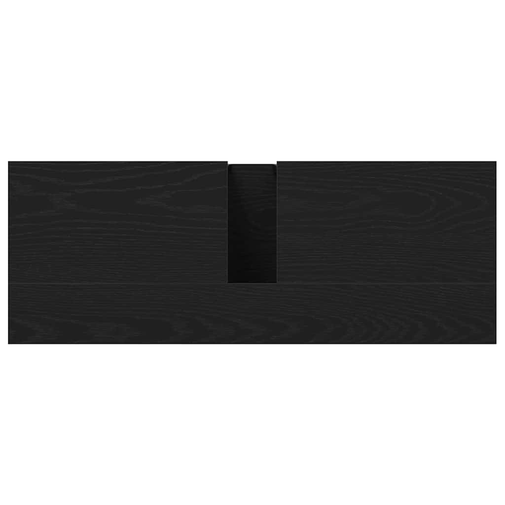 Bathroom Sink Cabinet Black Oak 80 x 30 x 60 cm Engineered Wood
