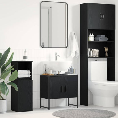 Bathroom Sink Cabinet Black Oak 60 x 30 x 60 cm Engineered Wood