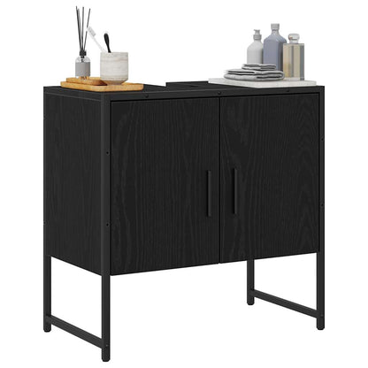 Bathroom Sink Cabinet Black Oak 60 x 30 x 60 cm Engineered Wood