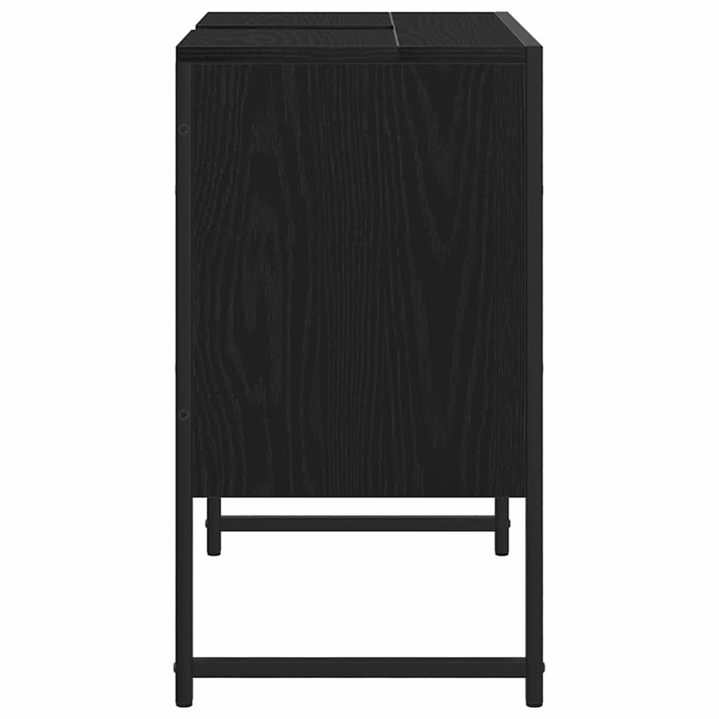 Bathroom Sink Cabinet Black Oak 60 x 30 x 60 cm Engineered Wood