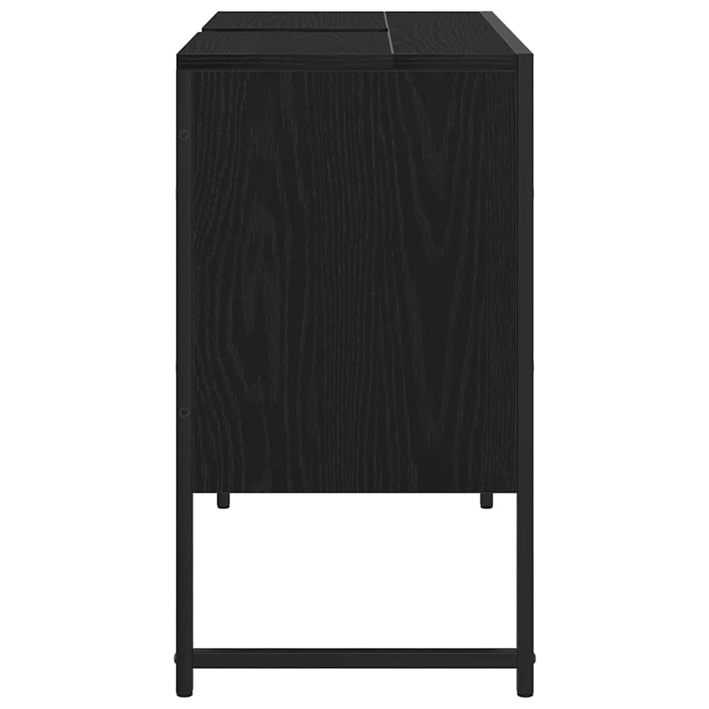 Bathroom Sink Cabinet Black Oak 80 x 30 x 60 cm Engineered Wood
