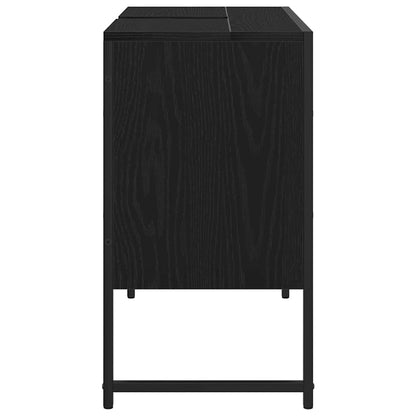 Bathroom Sink Cabinet Black Oak 80 x 30 x 60 cm Engineered Wood