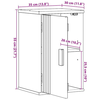 Bathroom Cabinet Olden Brown 35 x 30 x 55 cm Solid Pine wood