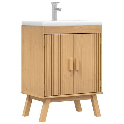 Sink Base Cabinet with Shelf Olden Brown 114 x 43 x 73.5 cm