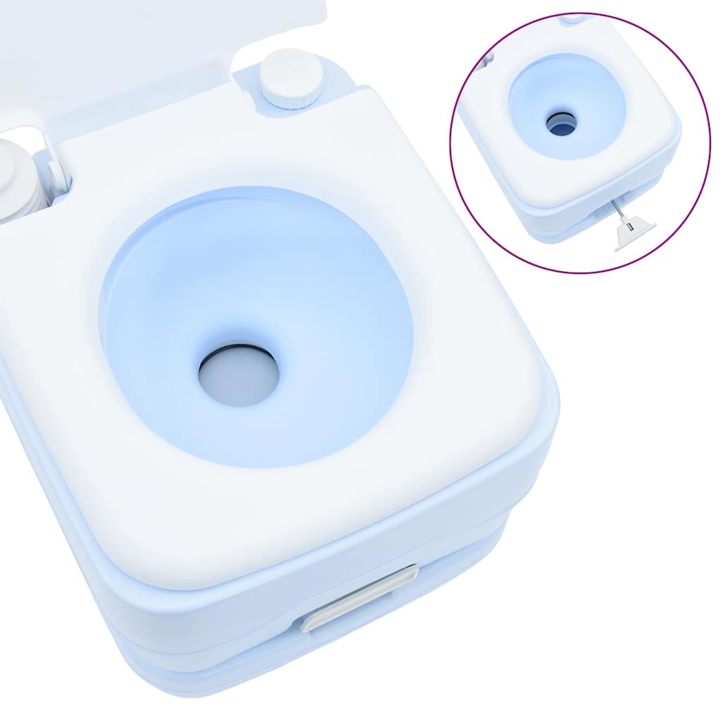 Portable Camping Toilet Light blue 41.5 x 36.5 x 30 cm