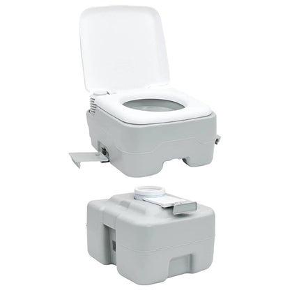 Portable Camping Toilet Grey 41.5 x 36.5 x 42 cm