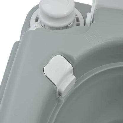 Portable Camping Toilet Grey and white 41.5 x 36.5 x 37.5 cm