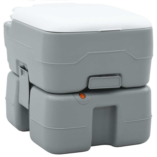 Portable Camping Toilet Grey and white 41.5 x 36.5 x 37.5 cm