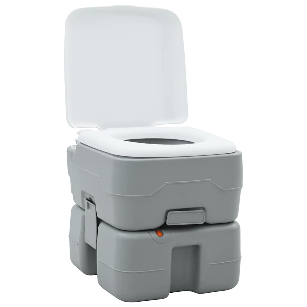 Portable Camping Toilet Grey and white 41.5 x 36.5 x 37.5 cm