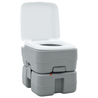 Portable Camping Toilet Grey and white 41.5 x 36.5 x 37.5 cm
