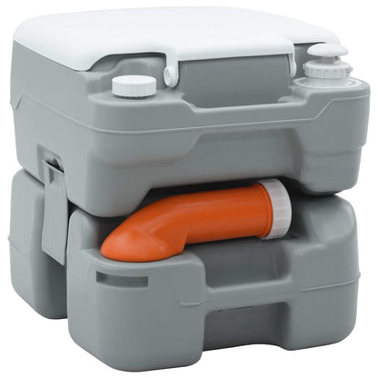Portable Camping Toilet Grey and white 41.5 x 36.5 x 37.5 cm