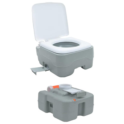 Portable Camping Toilet Grey and white 41.5 x 36.5 x 37.5 cm