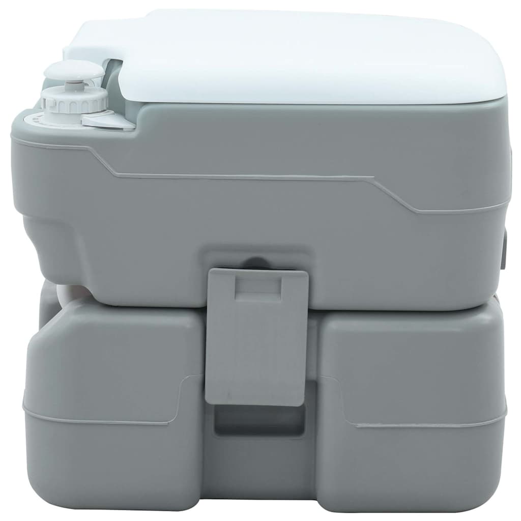 Portable Camping Toilet Grey and white 41.5 x 36.5 x 37.5 cm