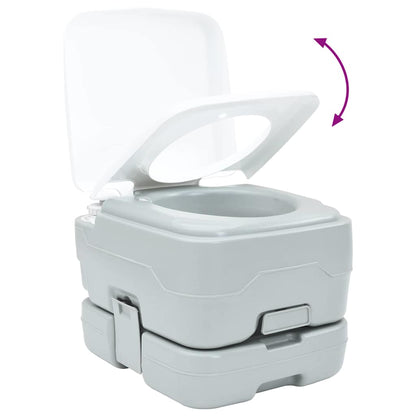 Portable Camping Toilet Grey and white 41.5 x 36.5 x 30 cm