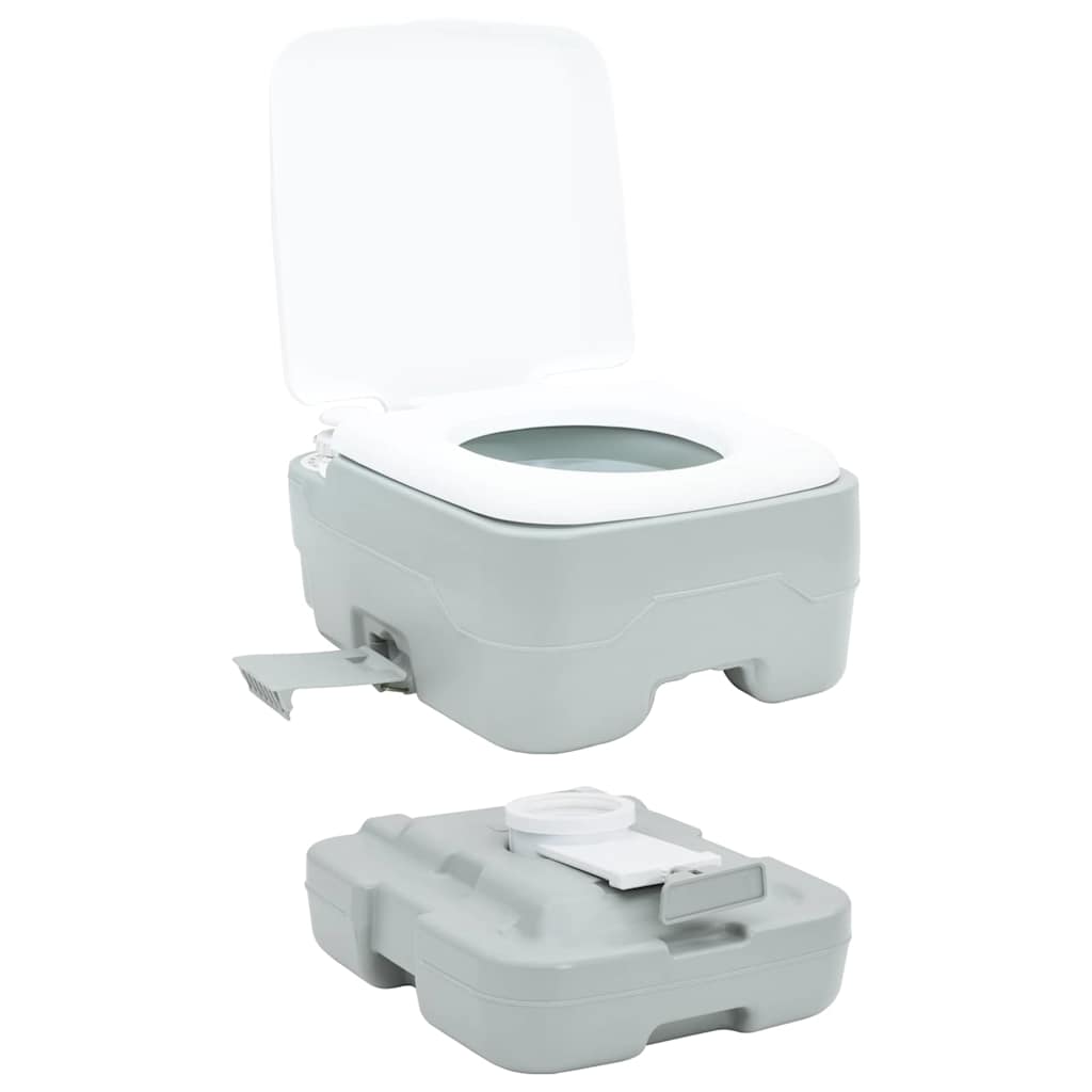 Portable Camping Toilet Grey and white 41.5 x 36.5 x 30 cm
