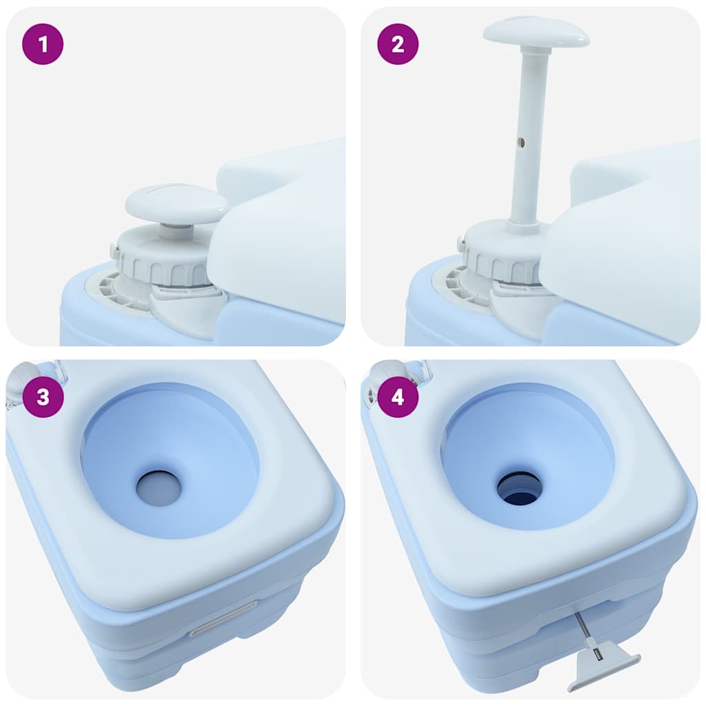 Portable Camping Toilet 41.5 x 36.5 x 30 cm