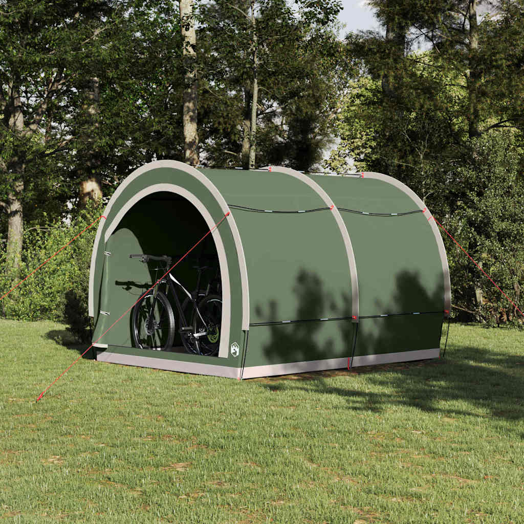 Bike Storage Tent with Roof Green 256 x 222 x 182 cm