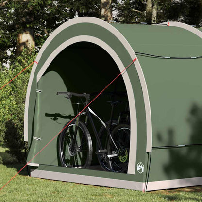 Bike Storage Tent with Roof Green 256 x 222 x 182 cm