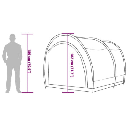 Bike Storage Tent with Roof Green 256 x 222 x 182 cm