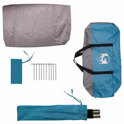 Bike Storage Tent with Roof Blue 256 x 222 x 182 cm