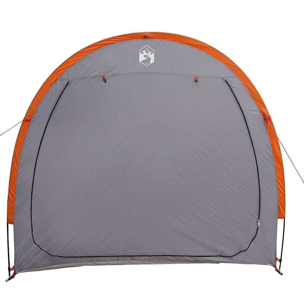 Bike Storage Tent with Roof Grey and Orange 210 x 90 x 174 cm