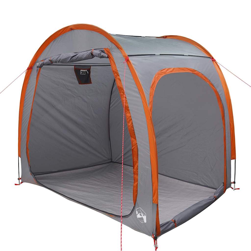 Bike Storage Tent with Roof Grey and Orange 218 x 156 x 180 cm