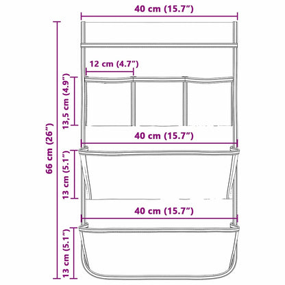 Storage bag with Storage Grey 66 x 40 cm Oxford