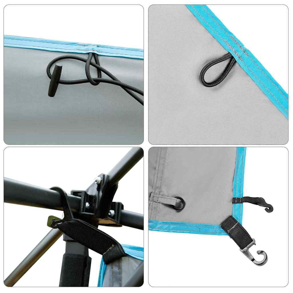 Hanging Tent Organiser with Storage Grey 320 x 182 cm