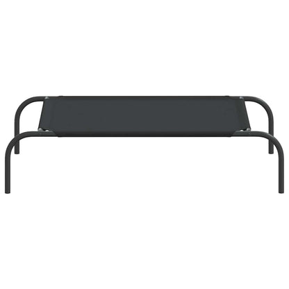 Elevated Dog Bed Black 90x50x20 cm Oxford Fabric and Steel