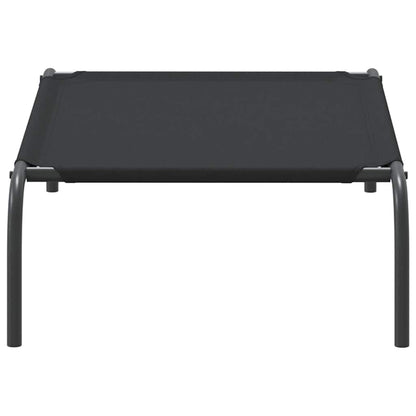Elevated Dog Bed Black 90x50x20 cm Oxford Fabric and Steel