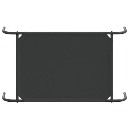 Elevated Dog Bed Black 90x50x20 cm Oxford Fabric and Steel